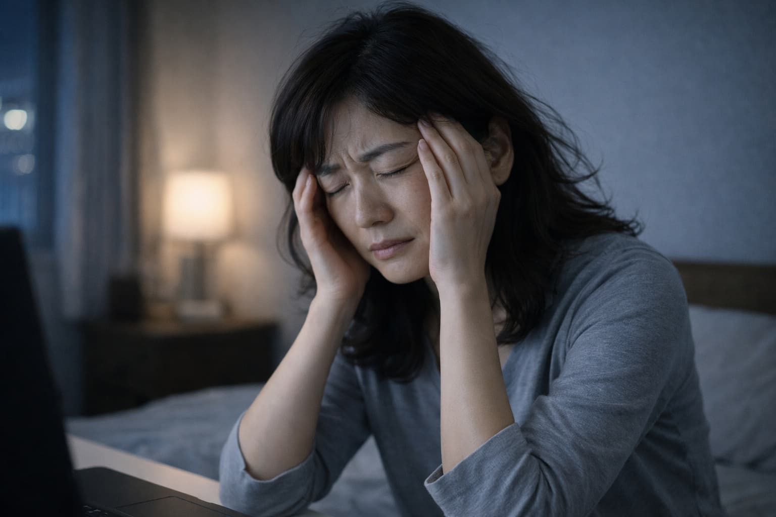 ストレスを感じている人