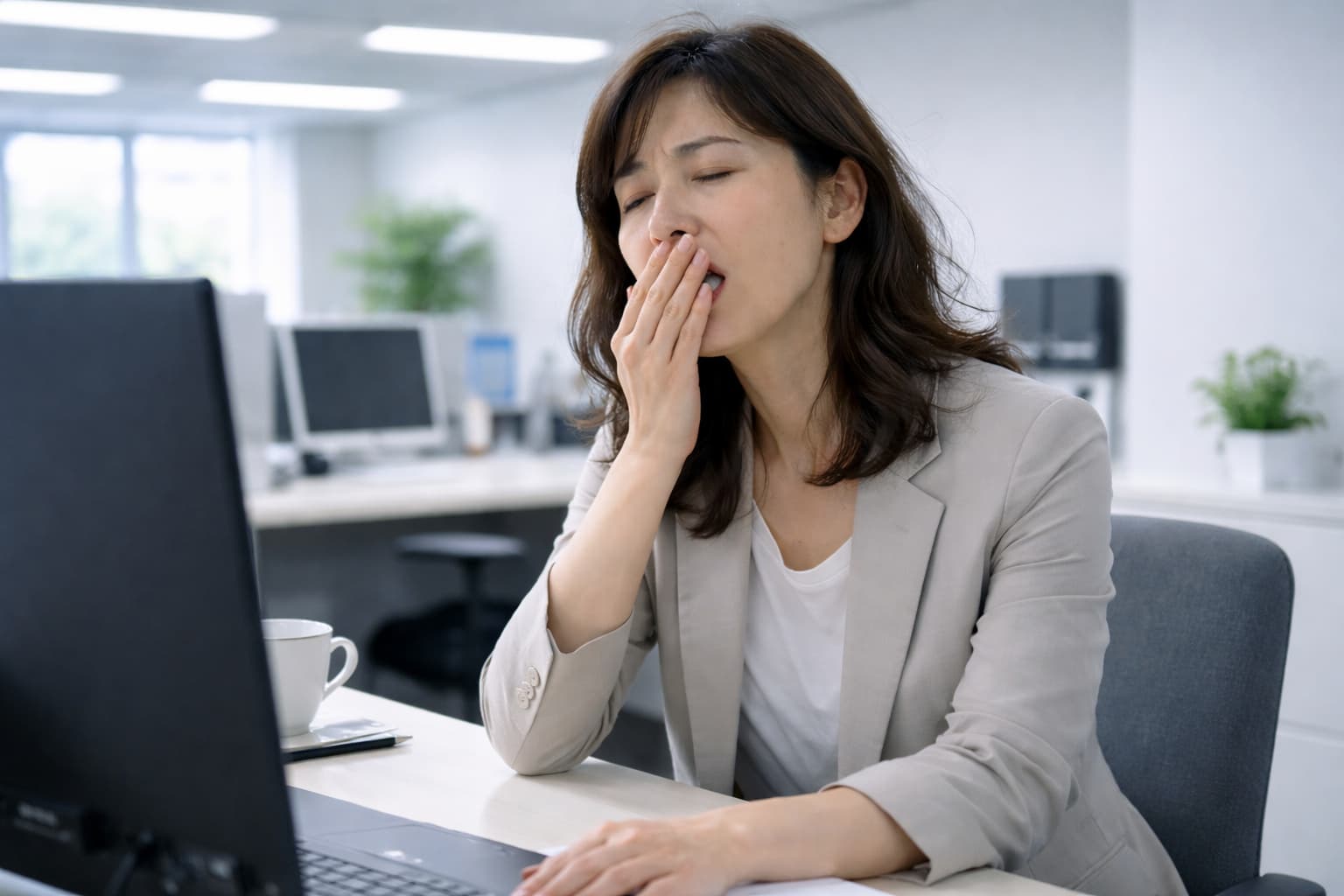 疲れた表情のビジネスパーソン