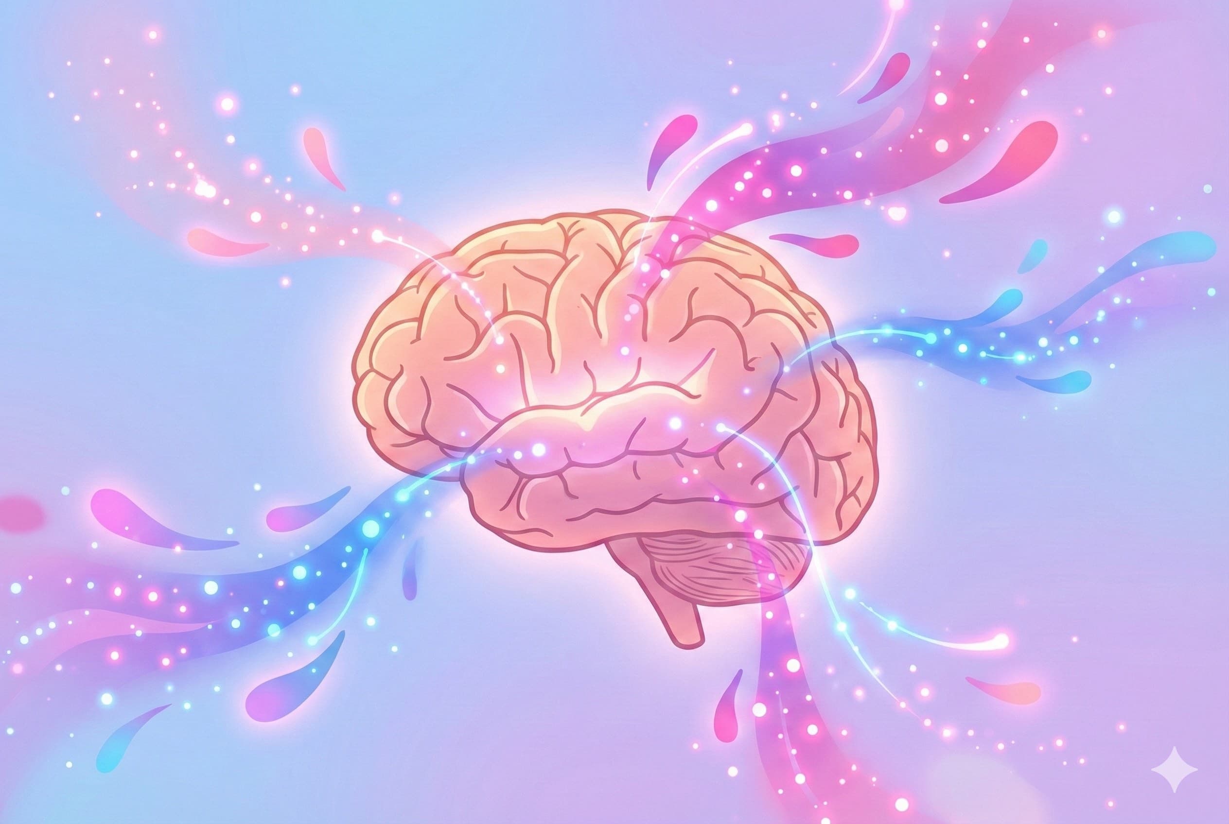 脳と幸福感のイメージ