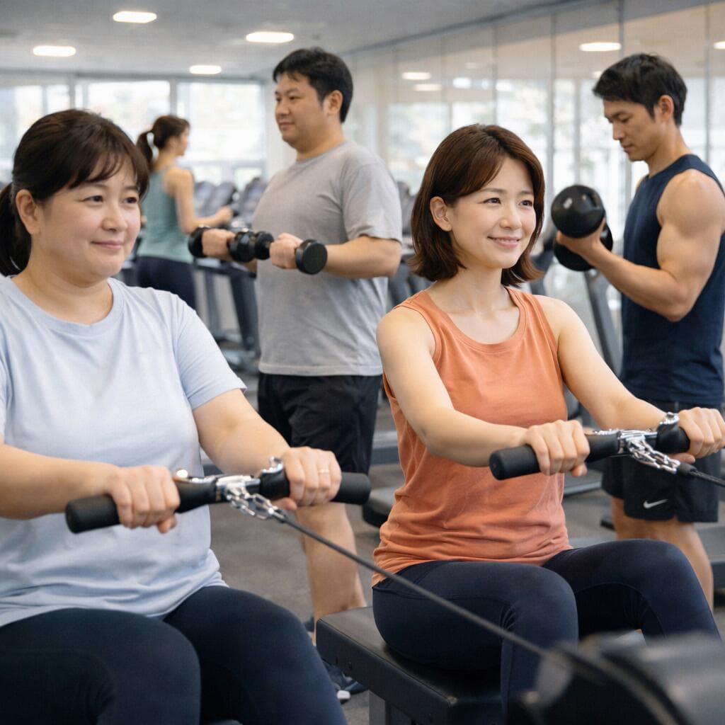 トレーニングする人々