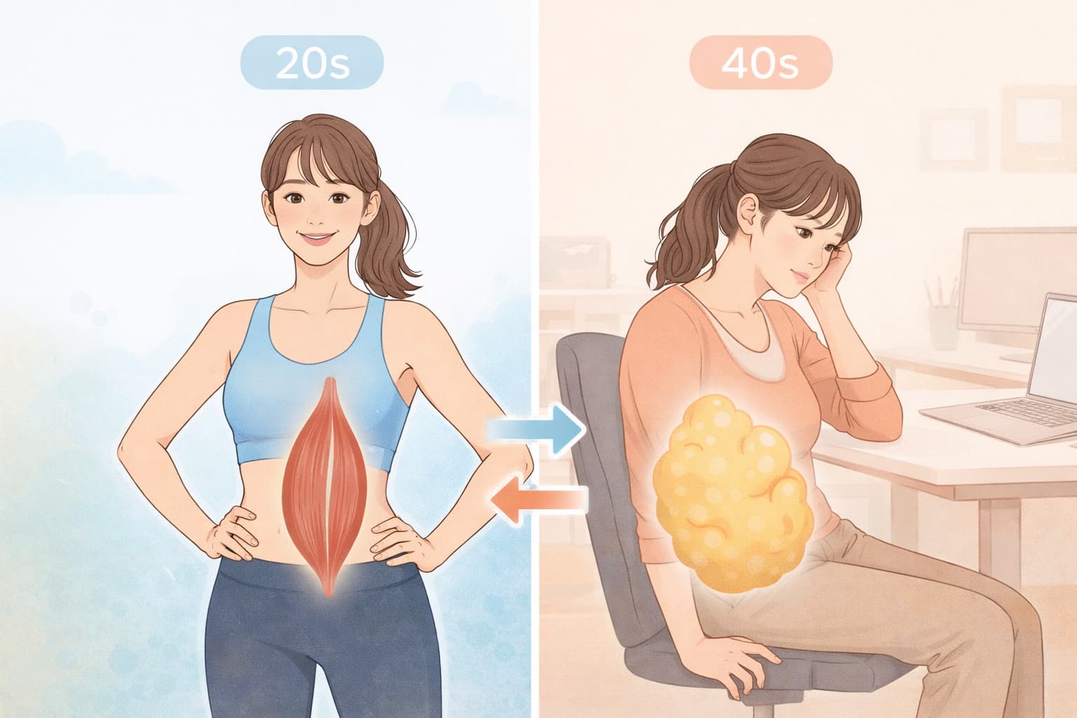 基礎代謝の低下イメージ