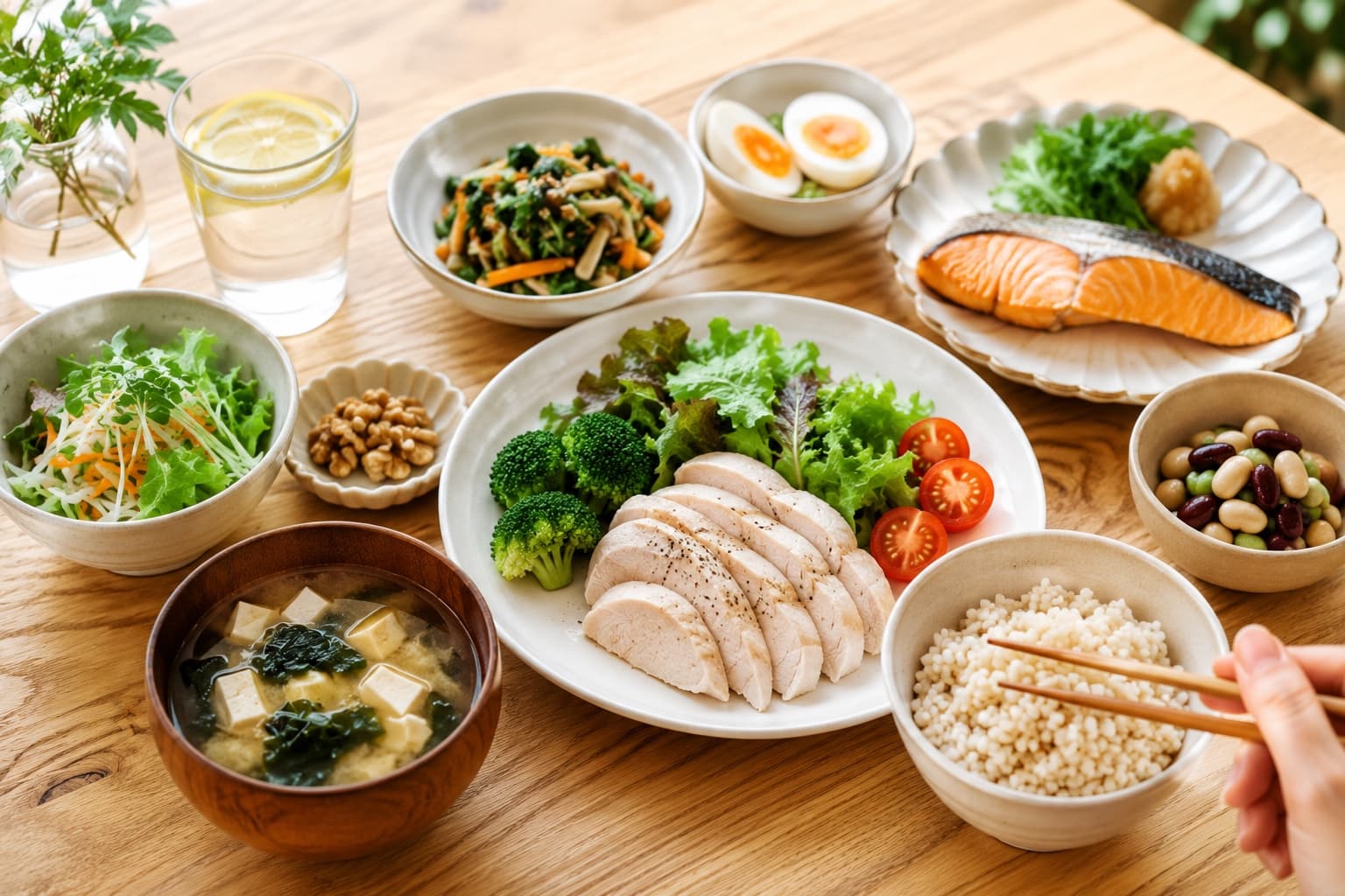 食べていい時間帯の食事内容が結果を分けることを示すイメージ