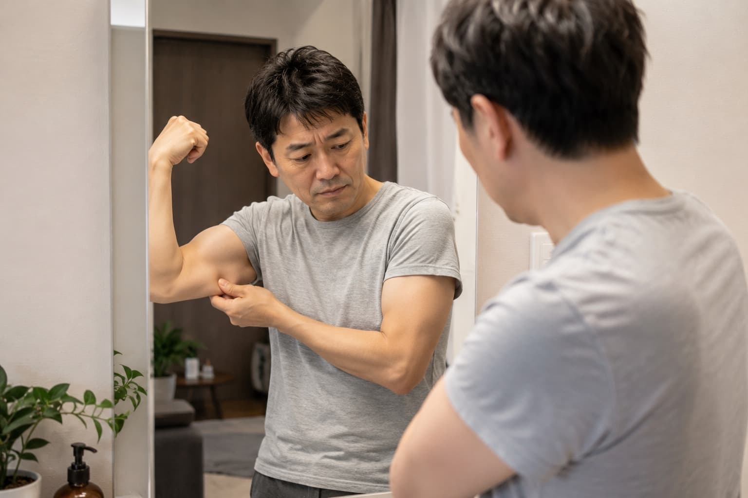 摂取量やタンパク質不足で筋肉まで減るリスクのイメージ