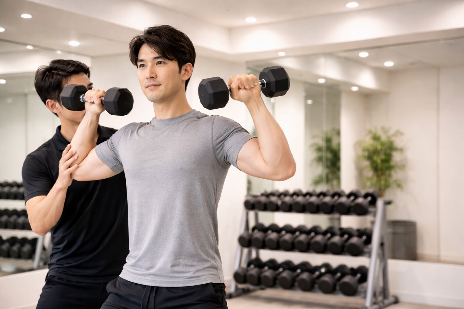 池袋のパーソナルジムでトレーニングをする様子