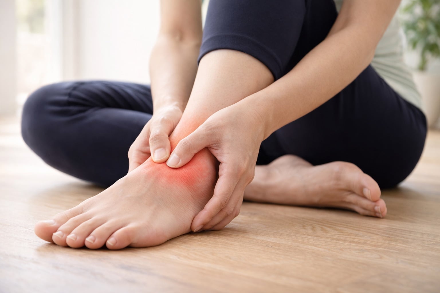 足の痛みに悩む人