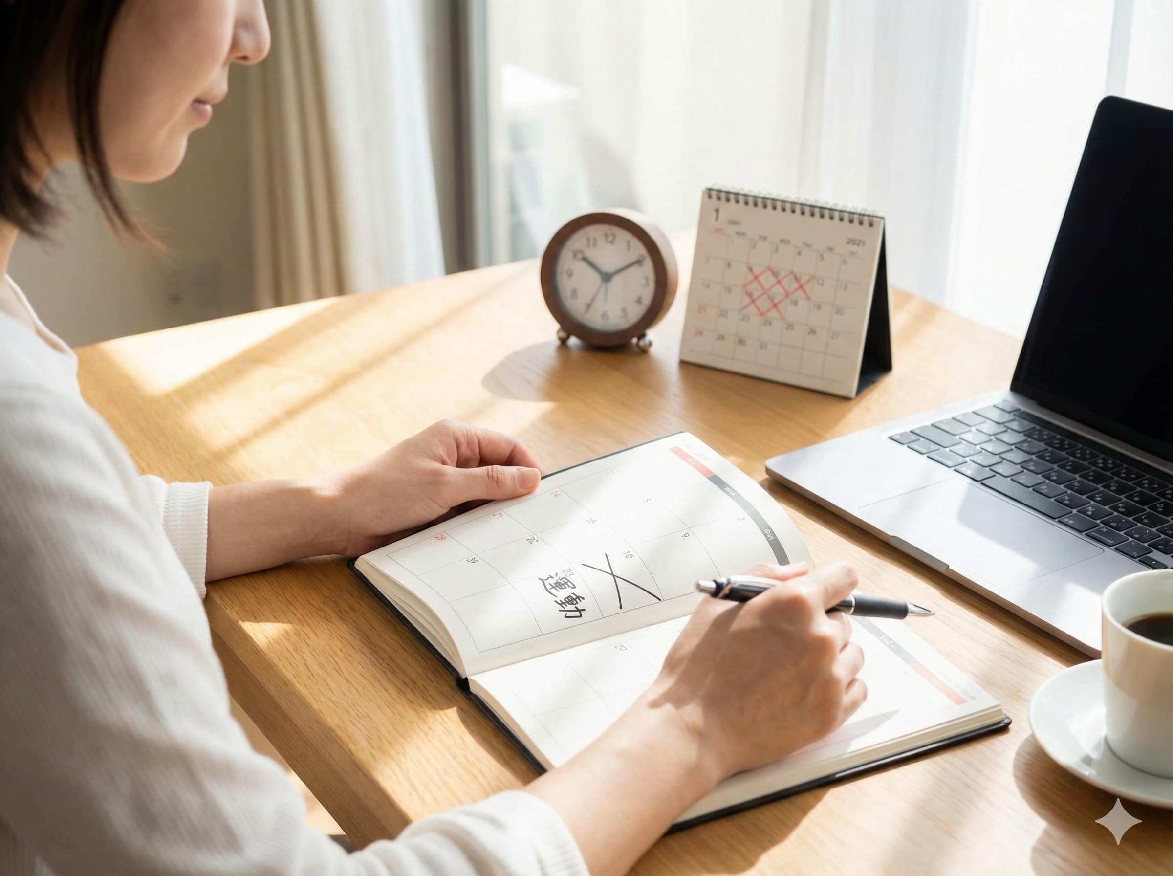 時間だけが過ぎていく様子