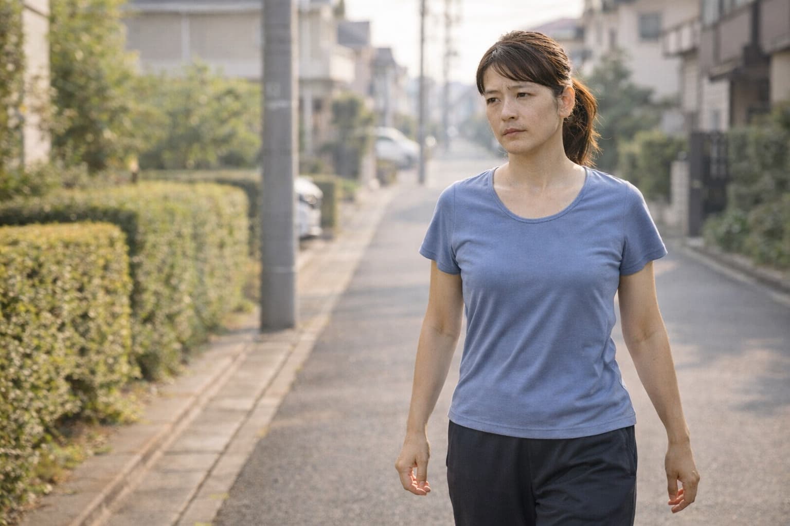 ジョギングをする女性