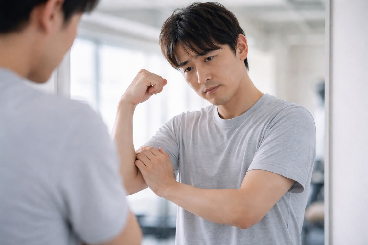 筋肉量の減少を示すイメージ