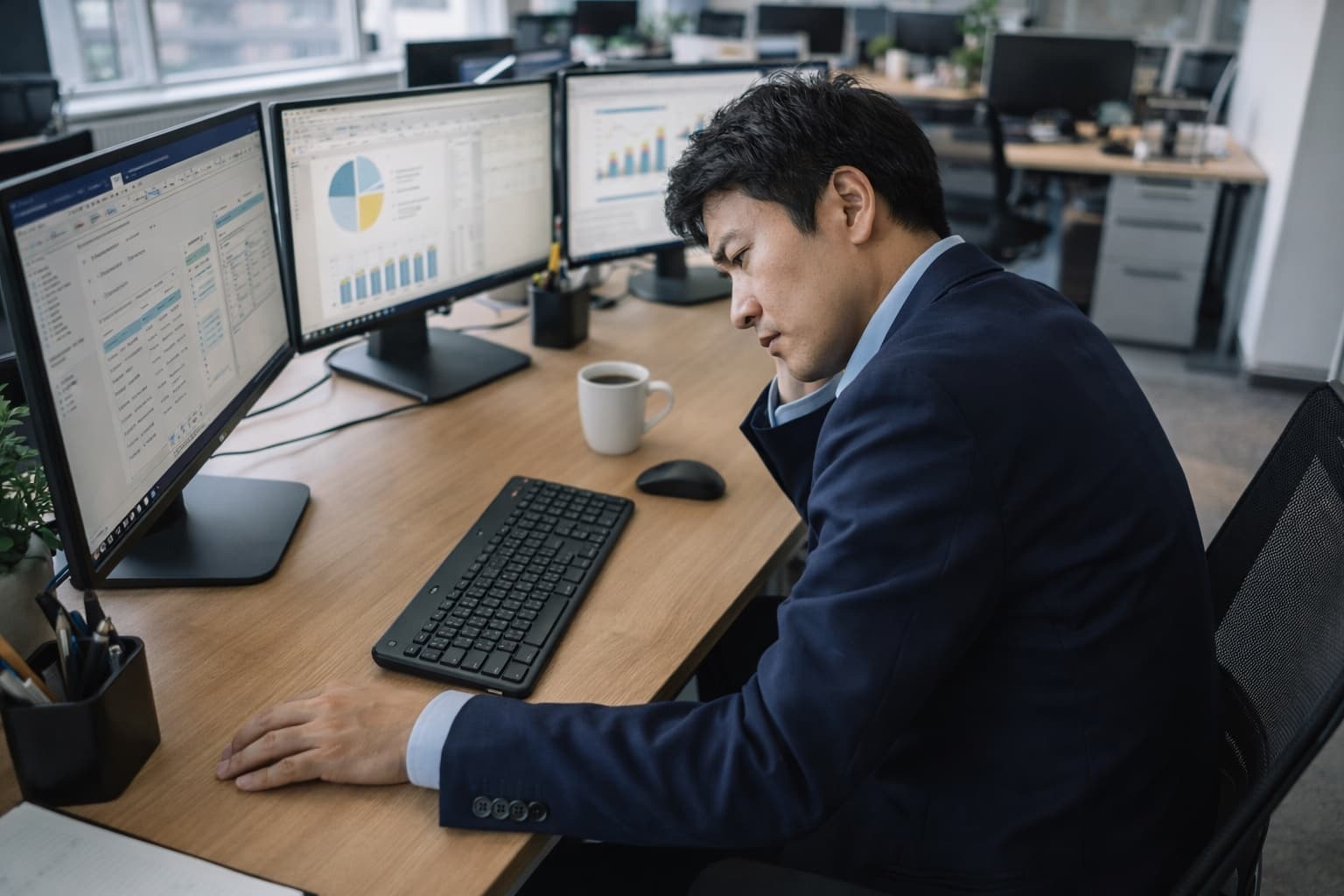 デスクワーク中心のライフスタイル