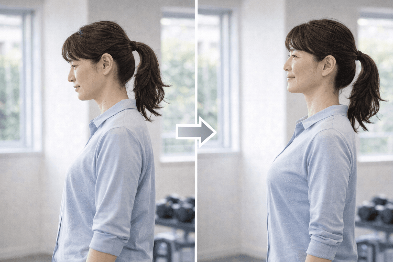 正しい姿勢でトレーニングする様子