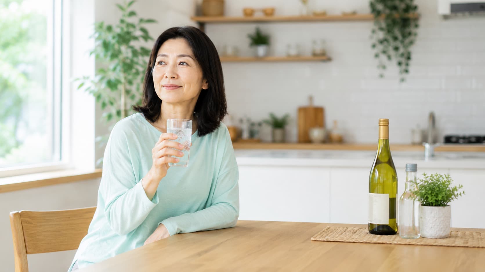 禁酒で体が変わっていく女性のイメージ