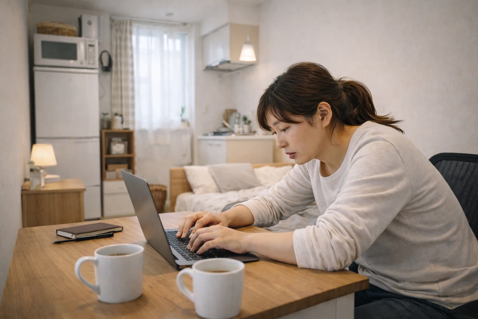 デスクワークをする人