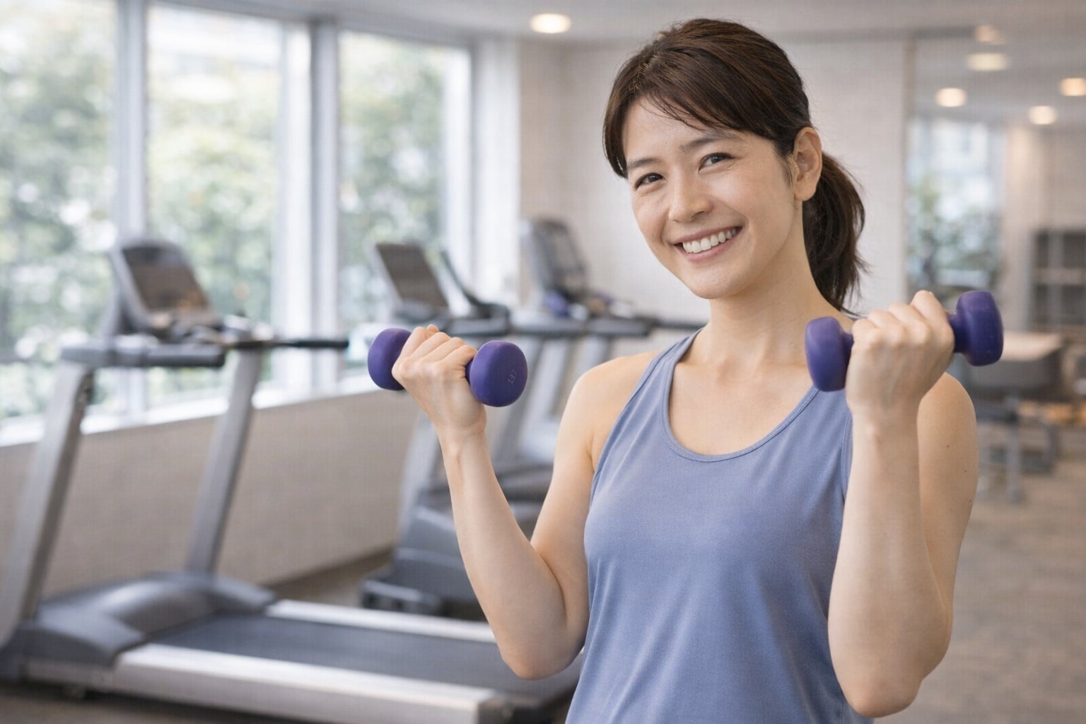 筋トレをする女性