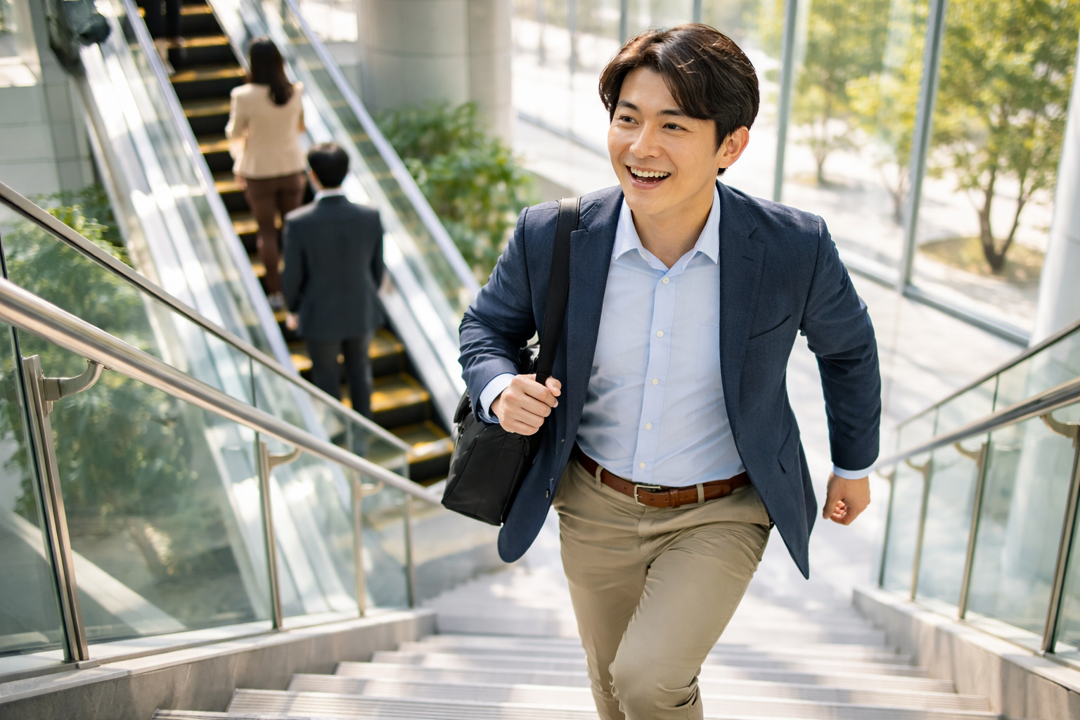 階段を使って日常の活動量を増やすイメージ