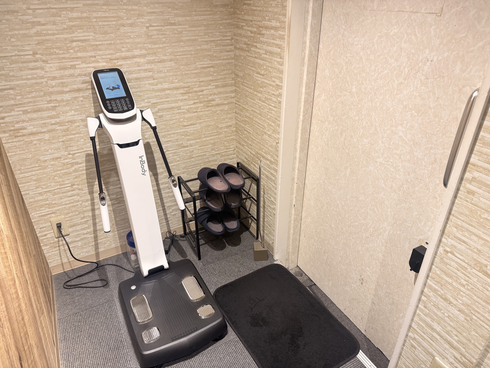 InBodyで体組成を計測している様子